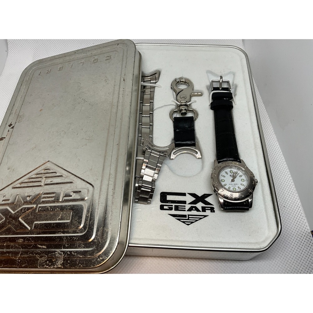 Desirable CX Gear watch set by Colibri, original tin papers, new old stock, runs - Picture 15 of 15